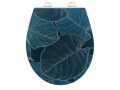 Wenko WC-Sitz Big Leaves, Duroplast Blau/Grüne Blätter