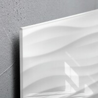 SIGEL     SIGEL Glas-Magnetboard GL256 White-Wave 480x480x15mm