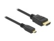 DeLock Kabel HDMI - Micro-HDMI (HDMI-D), 3 m, Schwarz