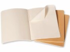Moleskine Notizbuch XL Blanko, Hellbraun, 3er Set, Produkttyp