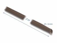 DeLock Geflechtschlauch nagerfest, 5 m x 6 mm Braun
