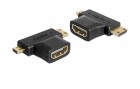 DeLock Adapter HDMI - Micro-HDMI (HDMI-D)/Mini-HDMI (HDMI-C)