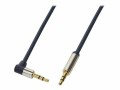 LogiLink Audiokabel, 2 x 3,5 mm Klinke, 0,5 m, gewinkelt