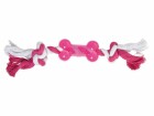 SwissPet Hunde-Spielzeug Knochen mit Seil, 9 cm, Pink, Produkttyp