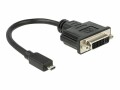 DeLock Adapterkabel Micro-HDMI – DVI-I Schwarz, Kabeltyp