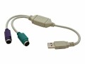 Value - Adaptateur clavier/souris - PS/2 (F) pour USB (M