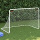 vidaXL Fußballtor Weiß 122x81x81 cm Stahl