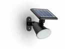 Philips Solar Jivix Spotleuchte Wand, Lichtsensor, 2700K, schwarz