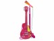 Bontempi Musikinstrument Rockgitarre mit Standmikrofon Pink