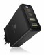 ICY BOX   4-port wall charger - IB-PS104- with PD, USB-C&A, 100W   black