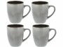 Bitz Kaffeetasse 300 ml, 4 Stück, Grau, Material: Steinzeug
