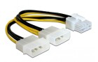 DeLock Stromadapter 2x Molex zu 8Pin für Grafikkarte, 20