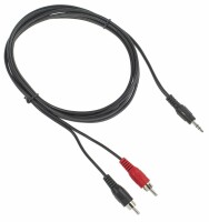 LINK2GO Stereo Cable, 3.5-Cinch SC2113KBB male/male, 2.0m, Kein