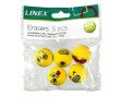 Linex Radiergummi Emojis Gelb, 5 Stück, Ø