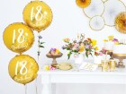 Partydeco Rosetten mit Goldrand, 3 Stück, Weiss/Gold