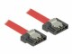 DeLock SATA3-Kabel rot, Clip, flexibel, 10 cm, Datenanschluss