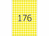 HERMA Vielzweck-Etiketten 2211 Ø 8 mm, Gelb, 32 Blatt