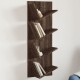 vidaXL Wand-Bücherregal mit 4 Fächern Braun Eichen-Optik 33x16x90 cm