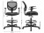 Bild 1 Songmics Bürostuhl mit Armlehnen und Fusskreuz, Schwarz