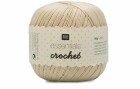 Rico Design Häkel- und Strickgarn Essentials Crochet 50 g, Beige