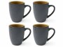 Bitz Kaffeetasse 300 ml, 4 Stück, Grau/Hellbraun, Material