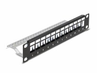 DeLock Patchpanel Keystone 12 Port 1 HE 10" Rack