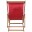Image 3 vidaXL Chaise pliable de plage Tissu et cadre en bois Rouge