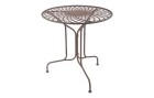 Esschert Design Tisch Ø 70 cm, Detailfarbe: Braun, Material: Stahl