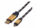 Roline ROLINE GOLD 0,8m USB 2.0 Kabel, Typ A -