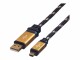 Roline GOLD 0,8m USB 2.0 Kabel, Typ A
