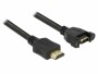 DeLock Kabel HDMI ? HDMI, 0.5m 4K/30Hz, zum Einbau