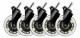 DELTACO   RGB Casters,Wheels,5-pack - GAM-141   for Gaming Chairs
