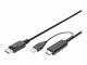 Digitus - Adapterkabel - DisplayPort männlich zu HDMI, USB
