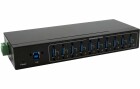 EXSYS USB-Hub EX-11220HMVS, Stromversorgung: Netzteil, USB