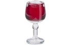 HobbyFun Mini-Utensilien Weinglas 4 Stück, Detailfarbe: Rot
