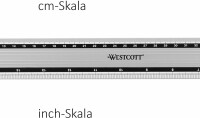 WESTCOTT  Aluminium Lineal 50cm E-1019300 cm/inch Scala, Kein