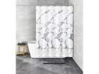 Kleine Wolke Duschvorhang Marble 180 x 240 cm, Grau-Marmor/Weiss