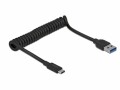 DeLock USB 3.0-Spiralkabel USB-A - USB-C