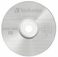 Verbatim DVD+RW Spindle 4.7GB 43489 4x 25 Pcs, Kein