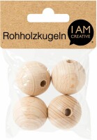 I AM CREATIVE Rohholzkugeln 30mm MAA4530.30 4 Stück, Ausverkauft