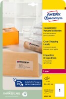 AVERY ZWECKFORM Adressetiketten 210x297mm L7567-25 Laser, transp