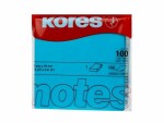 Kores Notizzettel 7.5 x 7.5 cm, Neonblau, Breite: 7.5