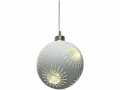 Dameco Weihnachtskugel 8 LEDs, Ø 10 cm, Silber, Betriebsart