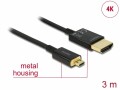 DeLock Kabel 4K 60Hz HDMI - Micro-HDMI (HDMI-D), 3