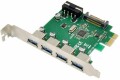 MicroConnect - USB-Adapter - PCIe 2.0 - USB 3.0 x 3 + USB 3.0 (intern