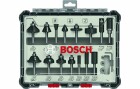 Bosch Professional Fräserset 6 mm-Schaft, 15-teilig, Zubehörtyp: Fräser