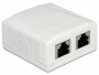 DeLock Gehäuse RJ45 Cat.6A LSA 2-fach, Detailfarbe: Weiss