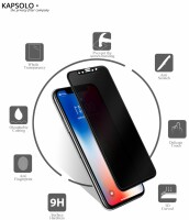 KAPSOLO Privacy Schutzglas KAP30296 Apple iPhone X, Kein