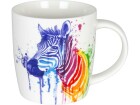 Könitz Kaffeetasse Zebra watercoloured Animals 350 ml, Weiss