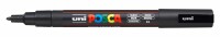 UNI-BALL  Posca Marker 0,9-1,3mm PC-3M BLACK schwarz, Rundspitze, Kein